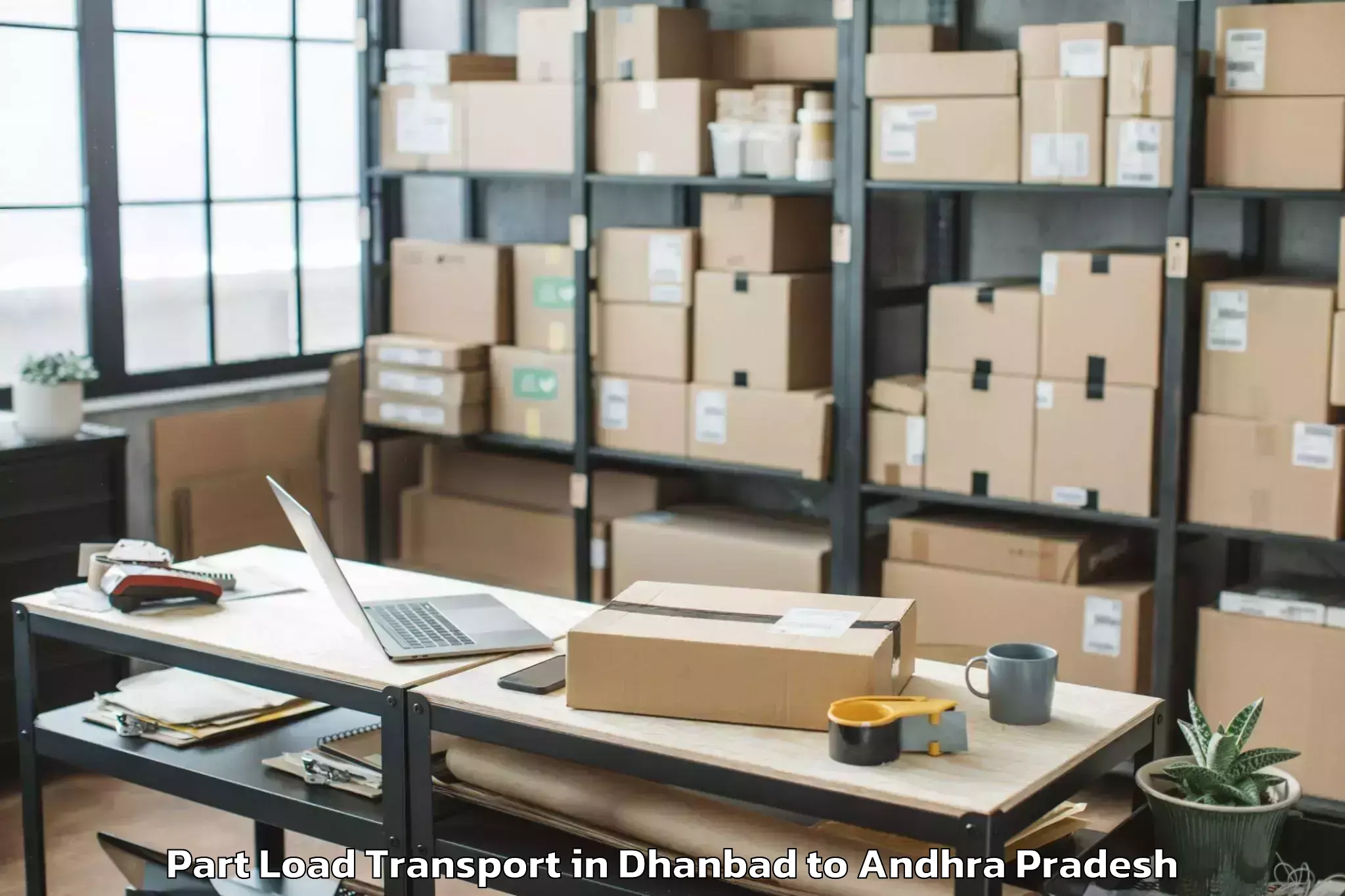 Book Dhanbad to Cheepurupalli Part Load Transport Online